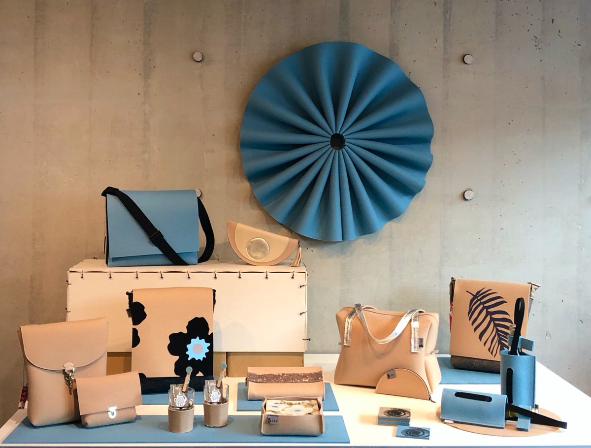 Produkte des Atelier "Zwirn & Zwille", Manufaktur für Filzdesign in Eichstätt